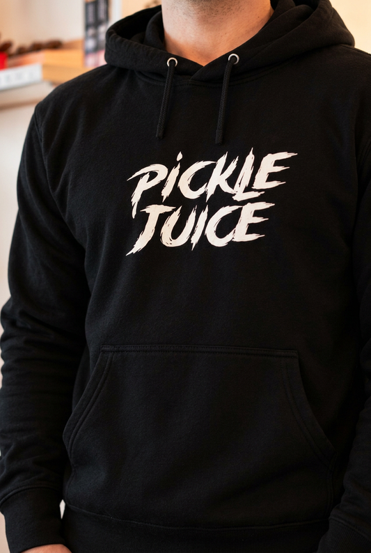 Black hoodie with level text