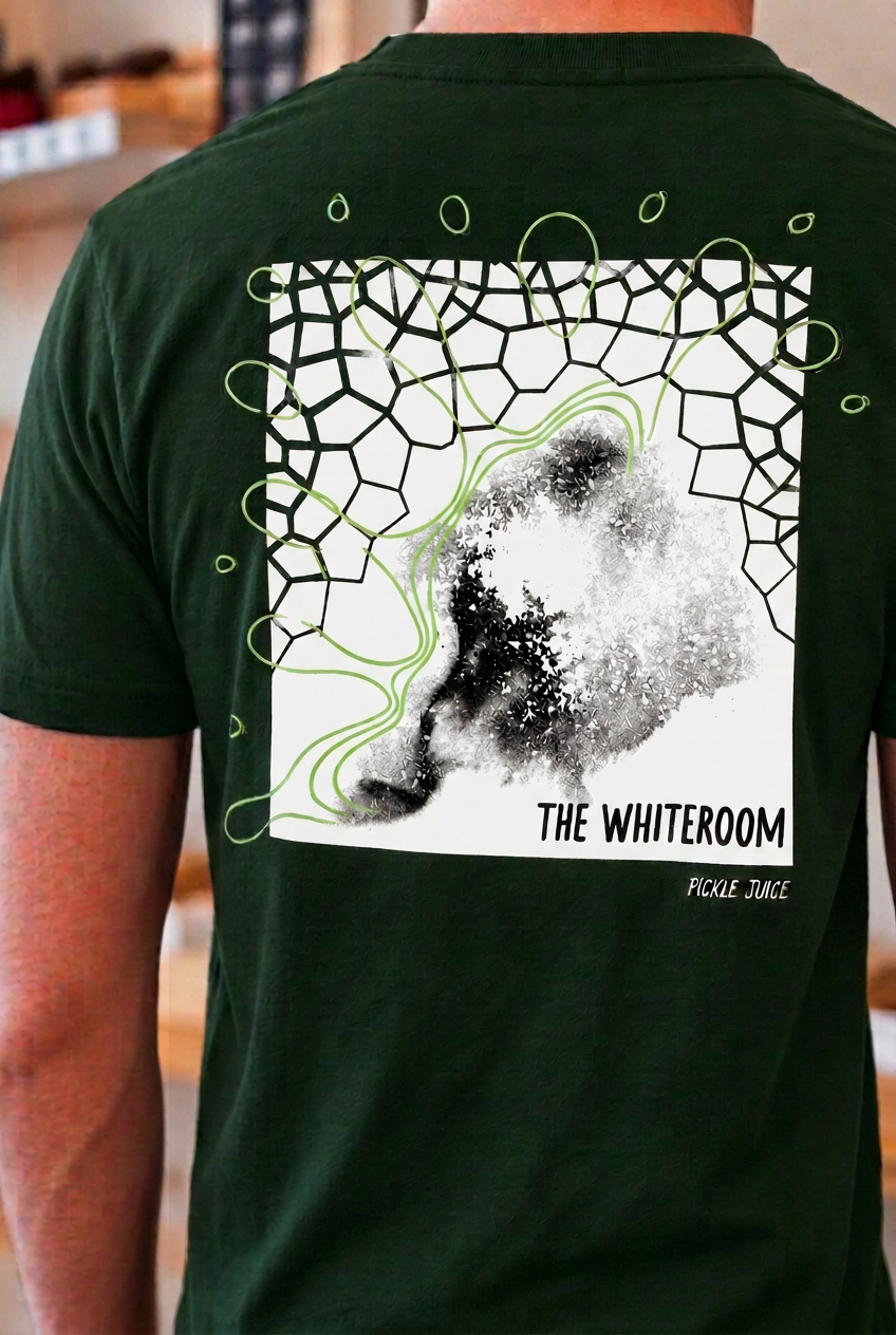 Forest green shirt with improved artwork detail